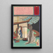 A widower sees the ghost of his wife breastfeeding their child - Tsukioka Yoshitoshi — framed artwork on a wall