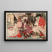 a woman saving the nation: Chronicle of the Great Peace - Tsukioka Yoshitoshi — framed artwork on a wall