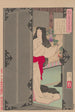 Akazome Emon contemplating the moon from his quarters - Tsukioka Yoshitoshi — artwork view