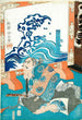 Ban Danemon Naoyuki conquers the old raccoon dog at Fukushima Manor - Tsukioka Yoshitoshi — artwork view