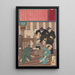 La mère de Chiyokichi l'identifie et résout un cas d'erreur d'identité - Tsukioka Yoshitoshi — framed artwork on a wall
