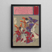 Danse Imay exécutée à la maison Kimpeir dans le quartier de Yoshiwara - Tsukioka Yoshitoshi — framed artwork on a wall
