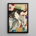 Observer's Gaze: The Appearance of a Kyoto Waitress during the Meiji Era - Tsukioka Yoshitoshi — framed artwork on a wall