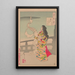 Folie déroulant des lettres - Tsukioka Yoshitoshi — framed artwork on a wall
