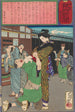 Miyamoto Hanako castigando a un borracho - Tsukioka Yoshitoshi — vista de la obra