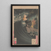 Luna sobre el mar en la bahía de Daimotsu Benkei Daimotsu kaijō no tsuki Benkei - Tsukioka Yoshitoshi — cuadro enmarcado en la pared