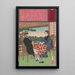Okiyo, daughter of a gardener in Mukjima, and a stranger - Tsukioka Yoshitoshi — framed artwork on a wall