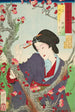 Second Month Tei of Shinbashi near a plum tree at Umeyashiki - Tsukioka Yoshitoshi — artwork view