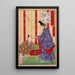 Taira no Shigemori sending gold to China - Tsukioka Yoshitoshi — framed artwork on a wall