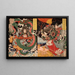 Tawaraya Tda y un dragón, Ono no Komachi orando por la lluvia - Tsukioka Yoshitoshi — cuadro enmarcado en la pared