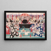 La Grande Conférence sur la Conquête de la Corée - Tsukioka Yoshitoshi — framed artwork on a wall