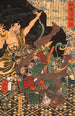 Toki Daishir luchando contra el demonio - Tsukioka Yoshitoshi — vista de la obra