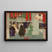 Tokugawa Tsunayoshi visiting the Nikkō shrine for the thirtieth anniversary of Iemitsu's death - Tsukioka Yoshitoshi — framed artwork on a wall