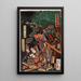 Tsukushima Masamori combattant Kysokabe Yatar - Tsukioka Yoshitoshi — cuadro enmarcado en la pared
