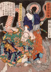 Wadatsu Ry Tar Masatatsu con dragón y atacante - Tsukioka Yoshitoshi — vista de la obra