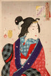 Desire to meet someone, a courtesan from the Kaei period 1848-1853 - Tsukioka Yoshitoshi — artwork view