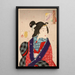 Desire to meet someone, a courtesan from the Kaei period 1848-1853 - Tsukioka Yoshitoshi — framed artwork on a wall