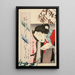 Mujer apagando una luz - Tsukioka Yoshitoshi — cuadro enmarcado en la pared