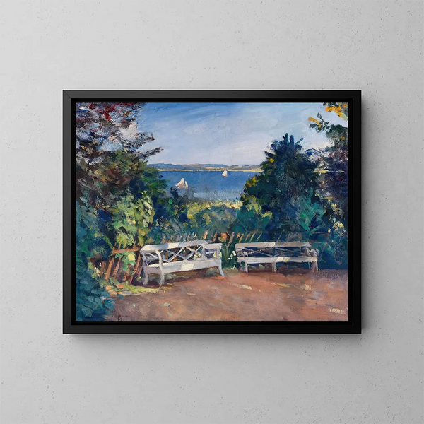 Jardín en Travemünde - Ulrich Hübner — cuadro enmarcado en la pared