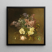 Un ramo de flores con lilas y rosas - Josefine Swoboda — cuadro enmarcado en la pared