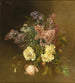 Un ramo de flores con lilas y rosas - Josefine Swoboda — vista de la obra