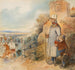 a grandfather and his grandson observing Archduke Karl of Austria-Teschen in a general's uniform after the victorious Battle of Aspern - Friedrich Johann Treml — artwork view
