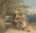 Un hombre leyendo a un niño pequeño - Elchanon Verveer — vista de la obra