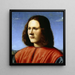 Un joven hombre - Piero di Cosimo — cuadro enmarcado en la pared