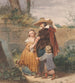 Un padre con dos hijos en la tumba de la madre - Willem Hendrik Schmidt — vista de la obra