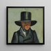 Un niño pequeño con un sombrero grande - Julius Friedländer — cuadro enmarcado en la pared