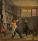 Un escultor en su taller trabajando a partir de la naturaleza, el medallista Christen Christensen - Wilhelm Bendz — vista de la obra