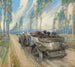 Una Hispano-Suiza en un camino de cipreses - Frederick Gordon Crosby — vista de la obra