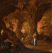una bruja en un bosque rodeada de diablos - Jan Jansz Van Buesem — presentado en un interior