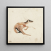A lying doe - Antoine-Louis Barye — framed artwork on a wall