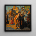 Una celebración callejera en El Cairo - Ludwig Deutsch — cuadro enmarcado en la pared
