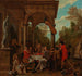 Una compañía elegante cenando en una terraza - Jan Josef Horemans el Viejo — vista de la obra