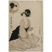 Reproducción del cuadro Una mujer atractiva que se asemeja al actor Iwai Hanshiro - Kitagawa Utamaro
