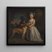 A young girl with a dog and a page - Bartholomew Dandridge — wall display of the artwork