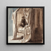 a scene with shadow, study for the image Niels Ebbesen and Count Gert exhibited in 1868 - Carl Bloch — framed artwork on a wall