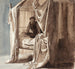 a scene with shadow, study for the image Niels Ebbesen and Count Gert exhibited in 1868 - Carl Bloch — artwork view