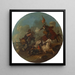 Una escena de batalla con un caballo caído - August Querfurt — cuadro enmarcado en la pared