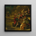 a scene from Virgil's Aeneid from the frieze of Alfonso I d'Este in the alabaster cabinet - Dosso Dossi — framed artwork on a wall