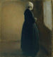 Una anciana de pie junto a una ventana - Vilhelm Hammershi — vista de la obra