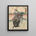 Mujer montando un toro - Utagawa Kunimaro — cuadro enmarcado en la pared