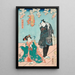 Una escena de la obra Hana no hoka ni waka no kyokuzuki - Utagawa Kunisada Toyokuni III — cuadro enmarcado en la pared