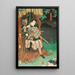 Actor en el papel de Toriyama Akisaku en la obra Shiranui Monogatari - Utagawa Kunisada Toyokuni III — cuadro enmarcado en la pared