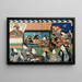 Actores mirando imágenes votivas de ellos mismos - Utagawa Kunisada Toyokuni III — cuadro enmarcado en la pared