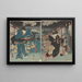 Actores en los papeles de Ohatsu y Iwafuji - Utagawa Kunisada Toyokuni III — cuadro enmarcado en la pared