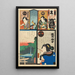 Brigade Extra Bangai ji Actores Segawa Senjo en Kuzunoha y Kawarazaki Gonjr I en Abe no Yasuna - Utagawa Kunisada Toyokuni III — cuadro enmarcado en la pared