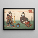 Eight figurative views Sugata Hakkei Pl1 - Utagawa Kunisada Toyokuni III — framed artwork on a wall